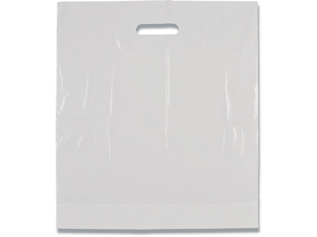 Bærepose - plast, 55x5x55cm, Hvid, 250 stk, 