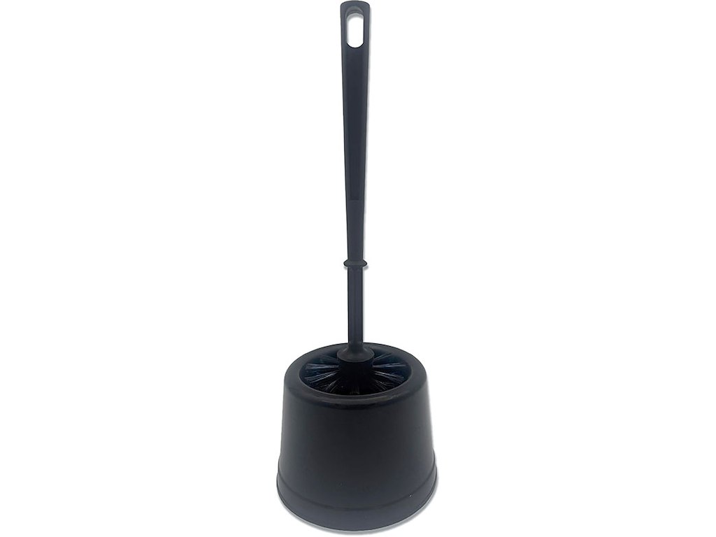 Toiletbørste, Med rund skål, 36-38 cm, Ø7.5 cm, Sort, Plast