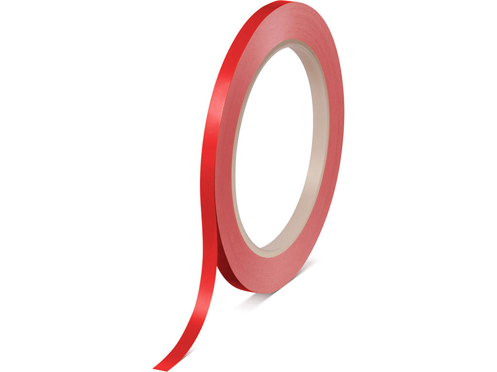 Tape - emballage, 6mm x 66m, Rød, 1 rulle, Tesa Foliebaseret 60404