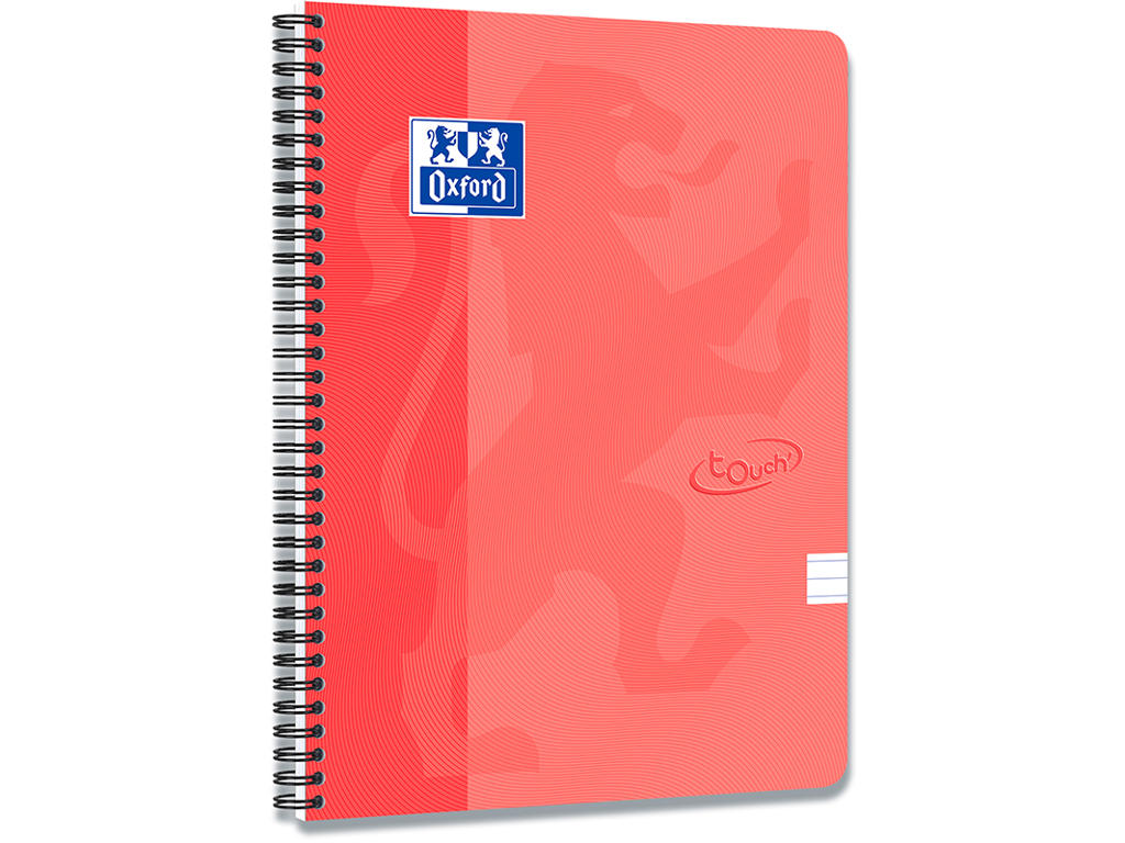 Notesblok, A4+, Linjeret, Orange, Oxford Touch Scribzee