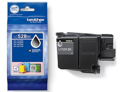 Blækpatron, 1 stk, 6000 sider, Black-sort, Brother LC528Y