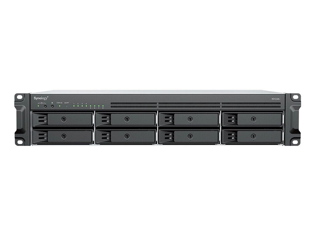 Synology RackStation RS1226+ NAS & lagringsserver Stativ (2U) AMD Ryzen V1500B 4 GB DDR4 0 TB Synology DSM Sort