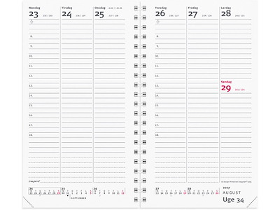 Planner, 2027, Week, 1 uge pr. opslag, Refill, Mayland