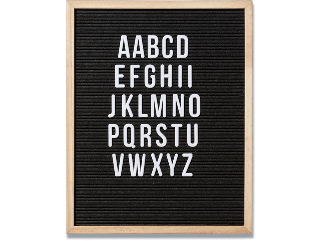 Bogstaver, Til bogstavstavle, 28 stk, 5 cm, Naga