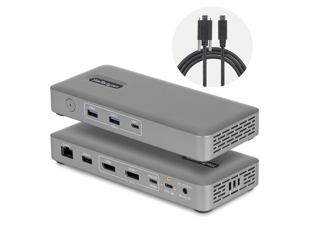 StarTech.com 208UE-USB4-DOCK dockingstation Ledningsført Grå