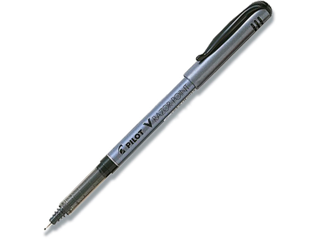 Fineliner, Sort, 0.4 mm, 1 stk, Pilot V Razor Point SW-V10P-B