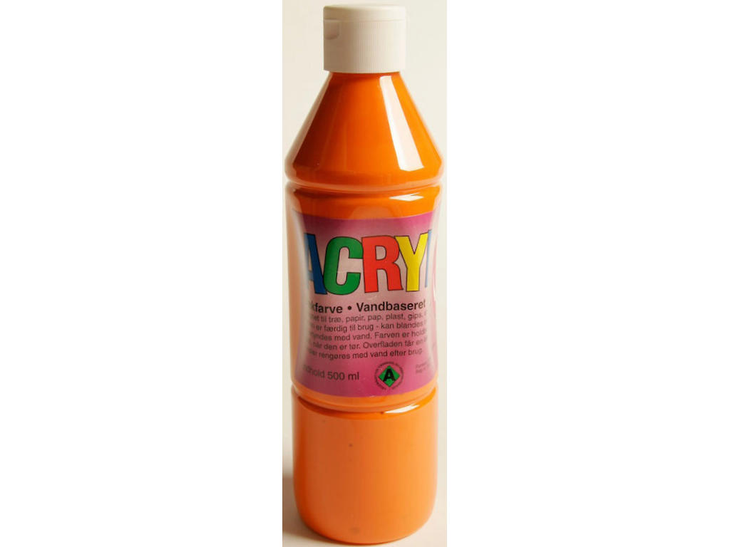 Akrylmaling, Orange, 500 ml, Fantasy