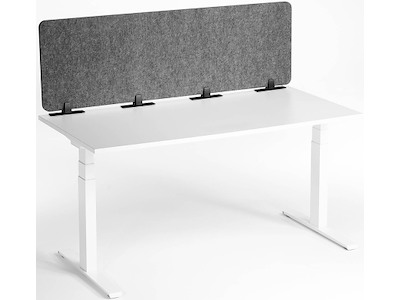 Bordskærm, 160x50 cm, Grå, Durable EFFECT 160 