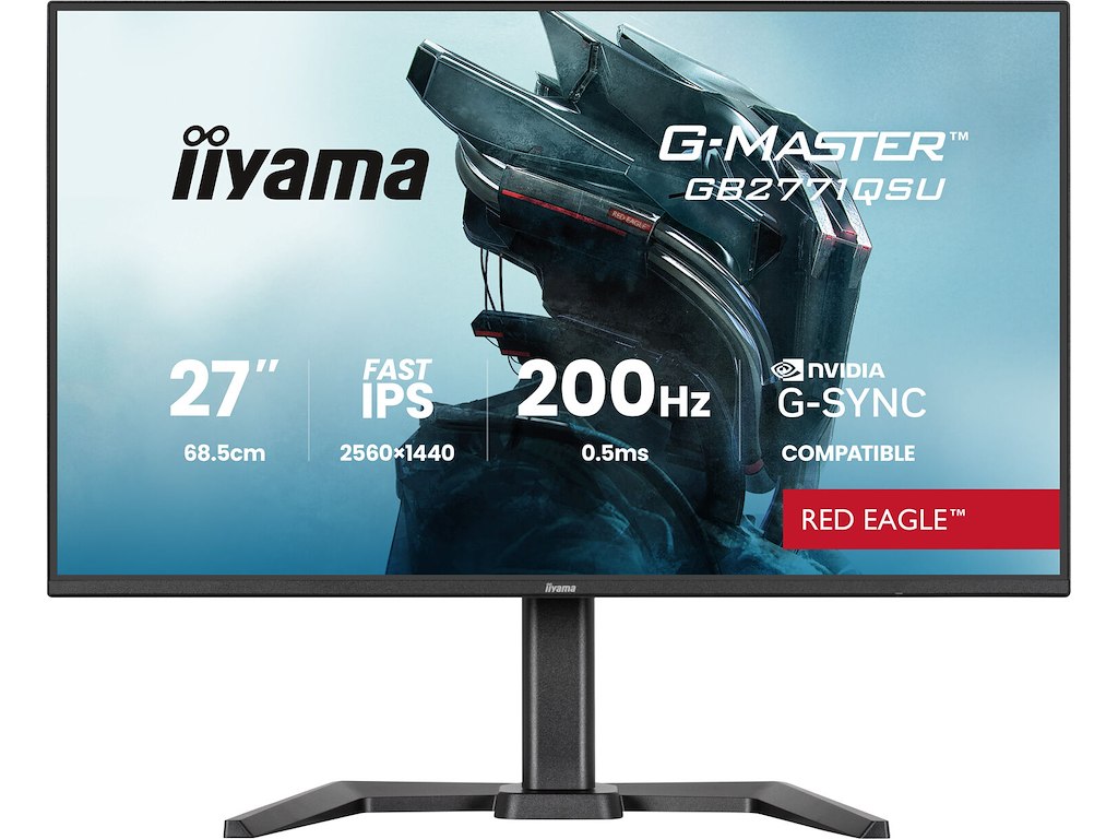 iiyama G-MASTER GB2771QSU-B1 computerskærm 68,6 cm (27") 2560 x 1440 pixel Wide Quad HD Sort