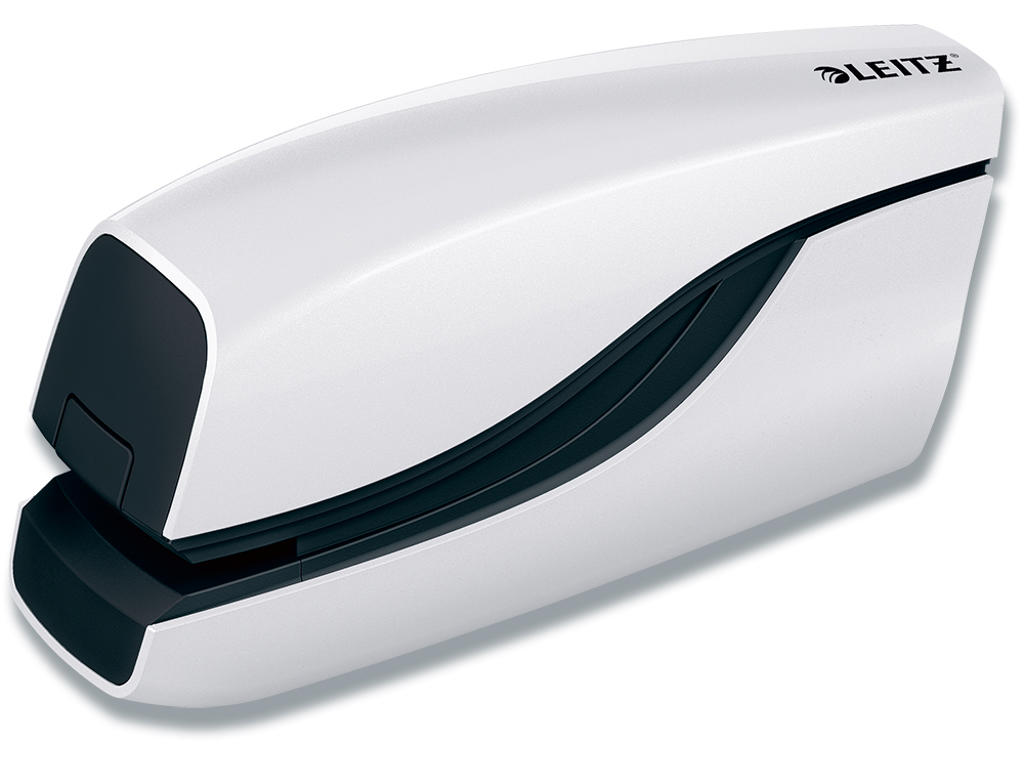 Elhæfter, 10 ark, Metallic hvid, Klamme e1, Leitz WOW 5566