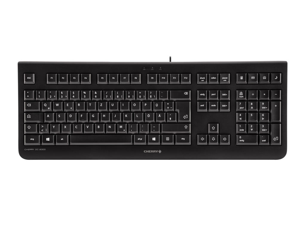 CHERRY DC 2000 tastatur Mus inkluderet Kontor USB QWERTY Nordisk Sort
