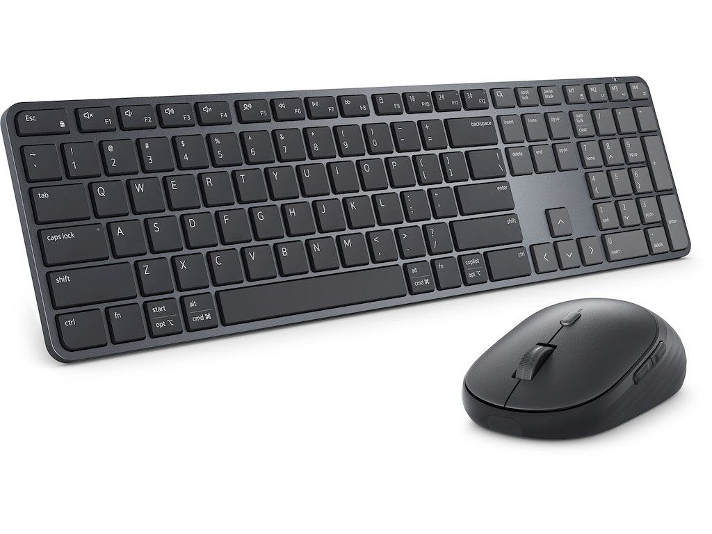 DELL Pro 7 Slim KM726 tastatur Mus inkluderet Hjemme/kontor RF trådløs + Bluetooth AZERTY Fransk Sort