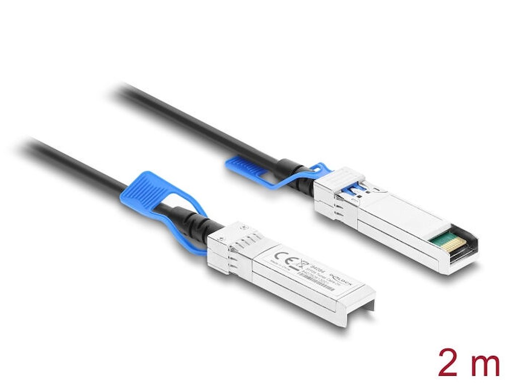 DeLOCK 84084 InfiniBand og fiberoptisk kabel 2 m SFP28 Twinax Sort