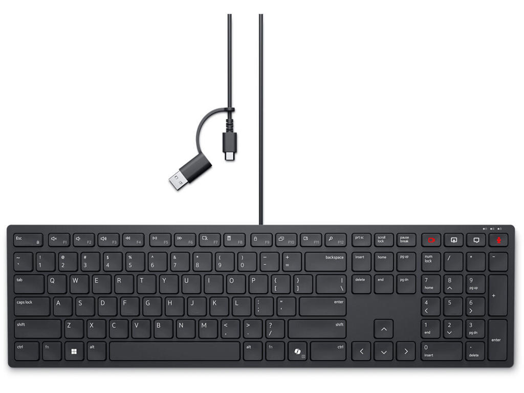 DELL KB525C tastatur Kontor USB QWERTY Ukrainsk Sort