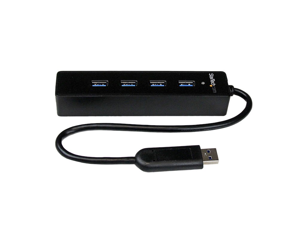 StarTech.com ST4300PBU3 interface hub USB 3.2 Gen 1 (3.1 Gen 1) Type-A 5000 Mbit/s Sort