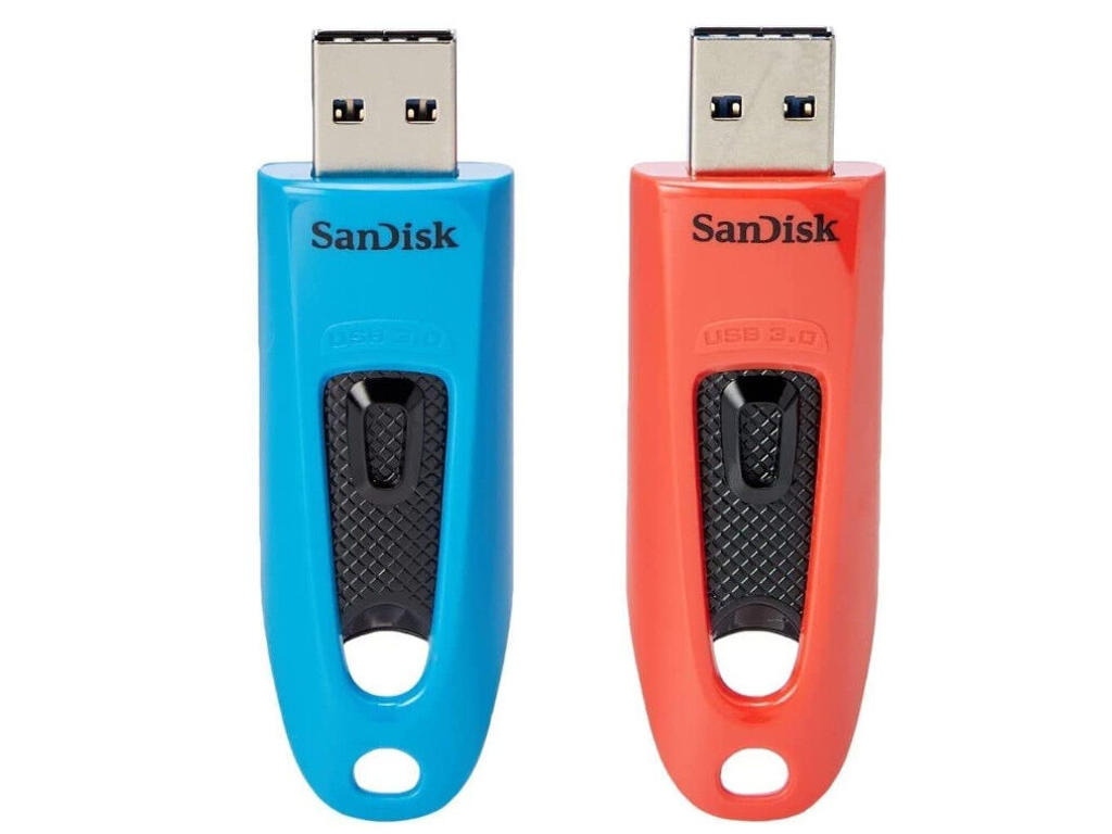 SanDisk Ultra USB-nøgle 64 GB USB Type-A 3.2 Gen 1 (3.1 Gen 1) Blå, Rød