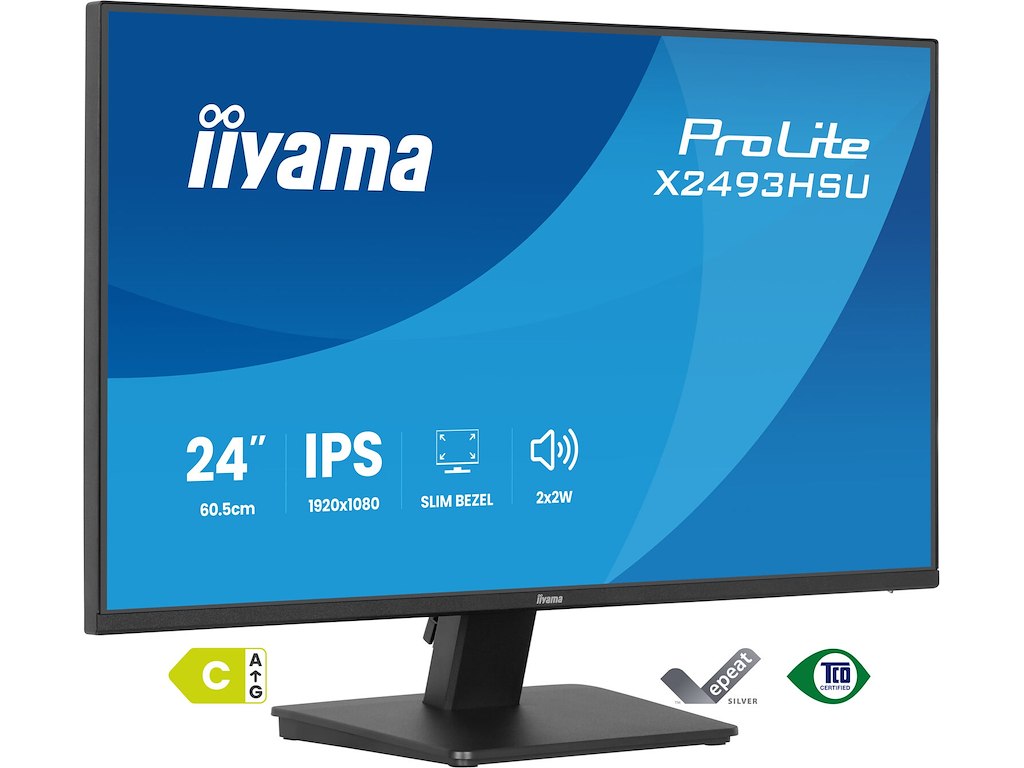 iiyama ProLite X2493HSU-B1 computerskærm 60,5 cm (23.8") 1920 x 1080 pixel Fuld HD Sort