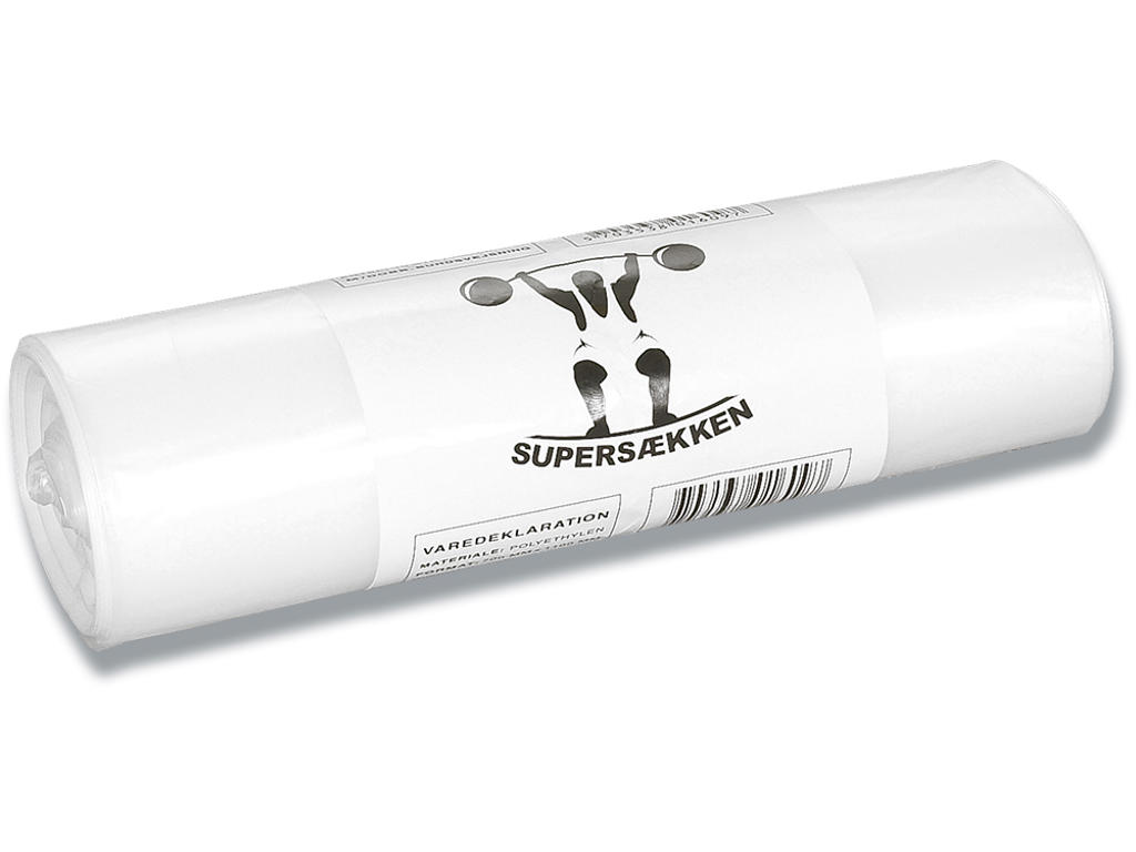 Affaldssække, 100 liter, 1 rulle, 10 sække pr rulle, Supersækken 