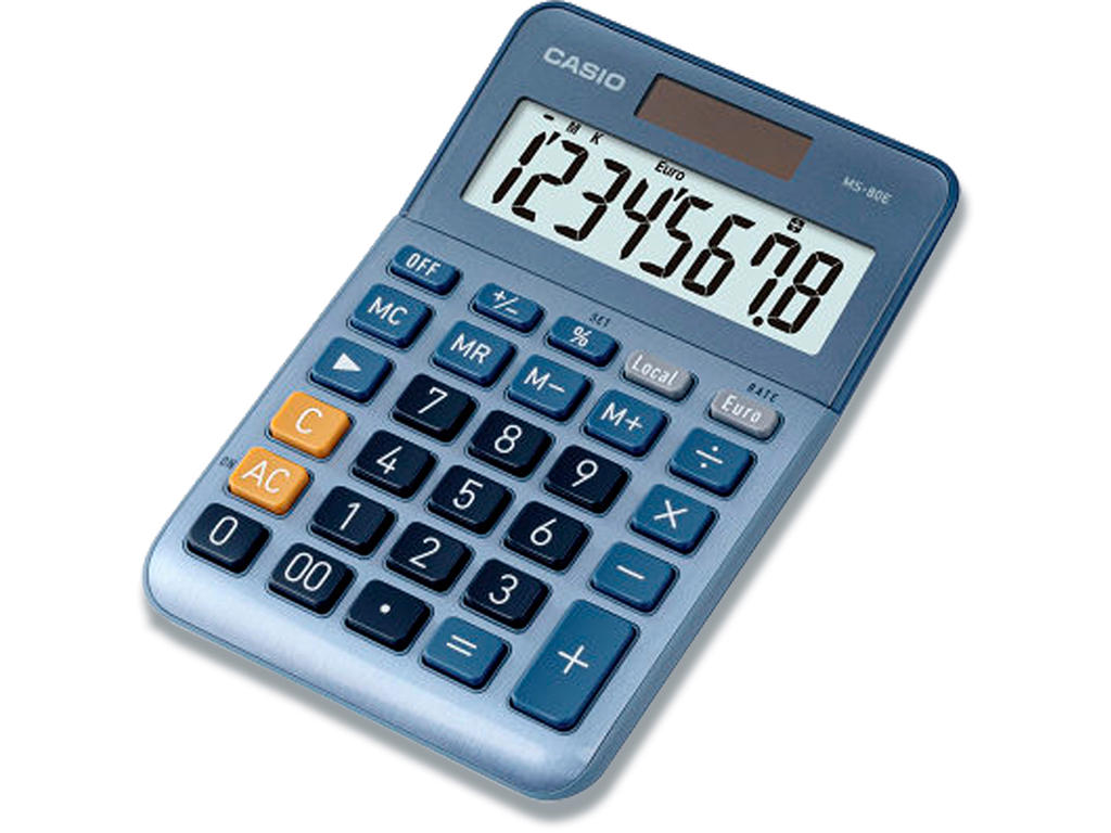 Regnemaskine, Standard, 8 cifre, Casio MS-80VER