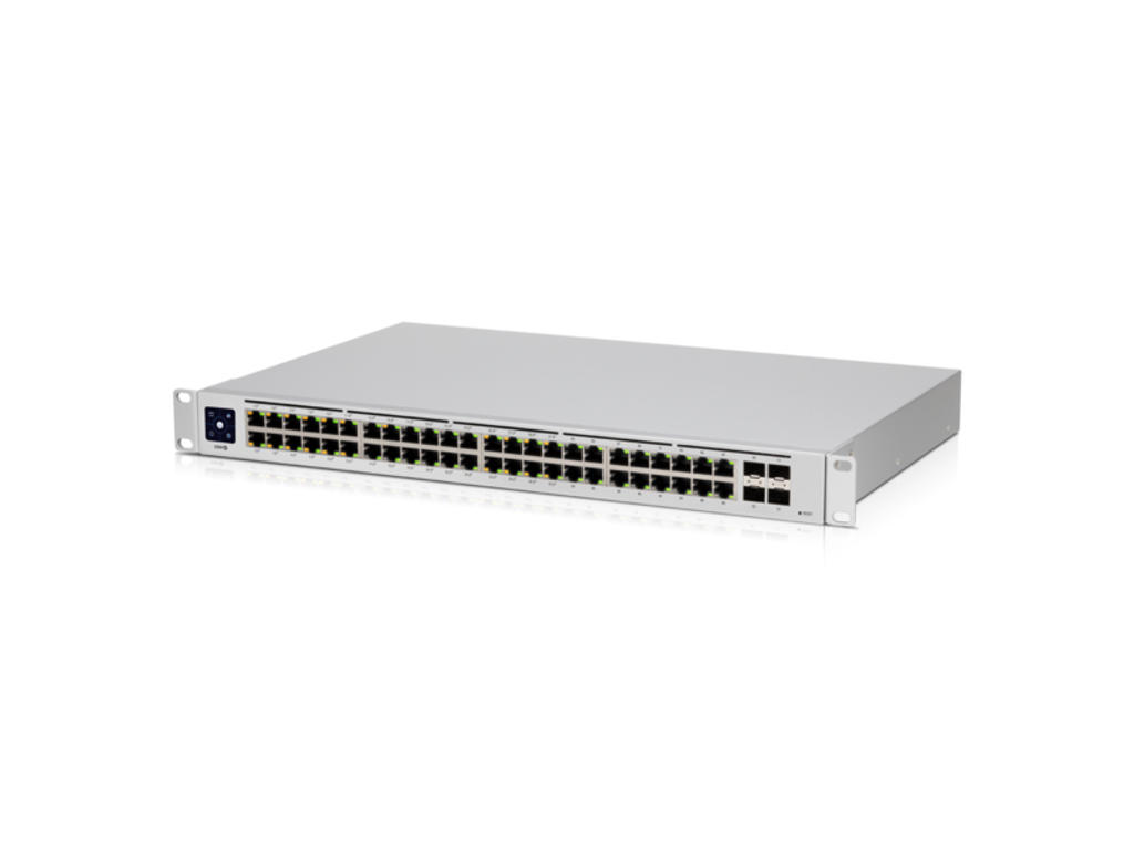 Ubiquiti UniFi USW-48-POE netværksswitch Administreret L2 Gigabit Ethernet (10/100/1000) Strøm over Ethernet (PoE) 1U Rustfrit stål
