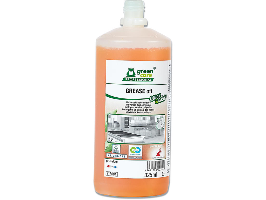 Køkkenaffedter, Quick & Easy, Med farve og parfume, 325 ml, Green Care Professional GREASE Off
