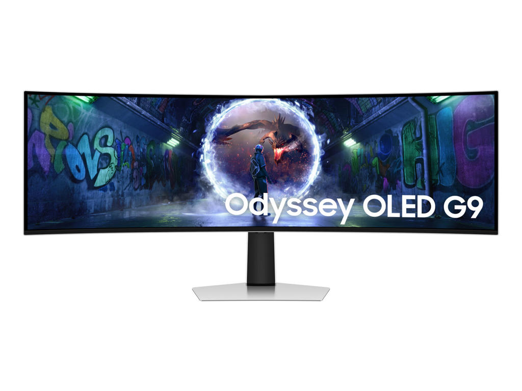 Samsung G93SD computerskærm 124,5 cm (49") 5120 x 1440 pixel Dual QHD OLED Sølv