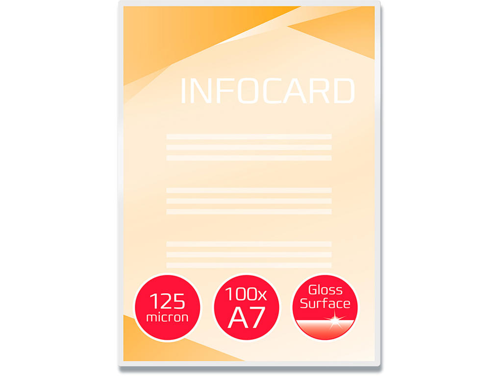Lamineringslommer, A7, 80x111 mm, 125 micron, GBC Standard 