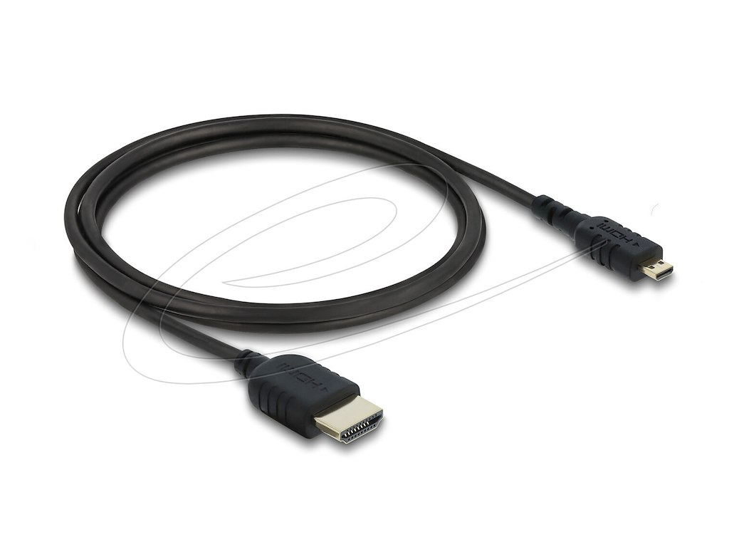 DeLOCK 81690 HDMI-kabel 1 m HDMI Type A (Standard) HDMI Type D (Micro) Sort