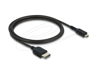 DeLOCK 81690 HDMI-kabel 1 m HDMI Type A (Standard) HDMI Type D (Micro) Sort