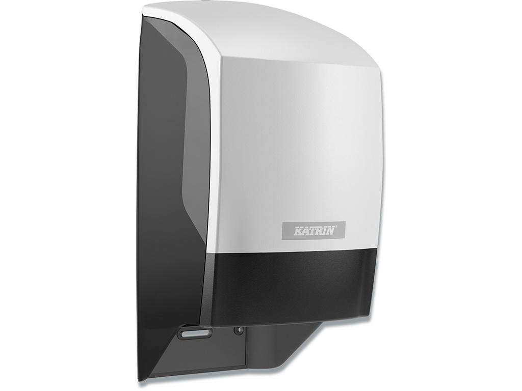 Toiletpapirdispenser, Til 2 ruller, Udvendig oprulning, Hvid, Katrin