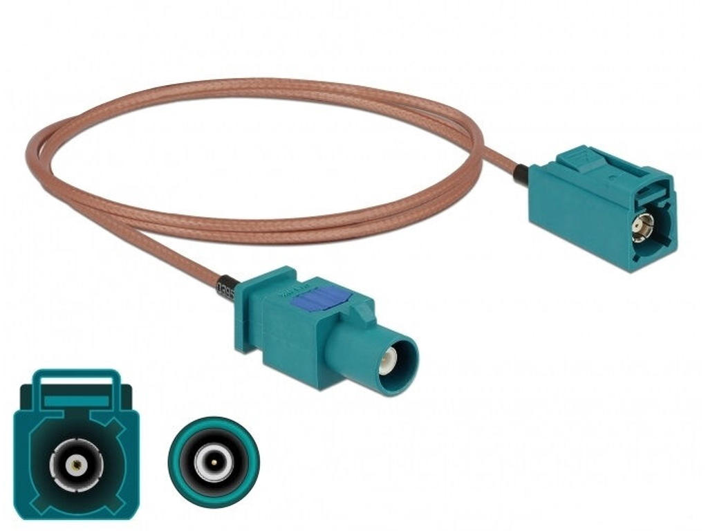 DeLOCK 90003 koaxial kabel RG-316/U 1 m FAKRA Z Beige