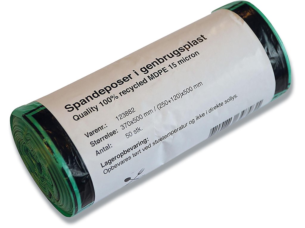 Affaldspose, 15 liter, 15 micron, Grøn, 1 rulle, 40 poser pr rulle, MultiLine Catersource