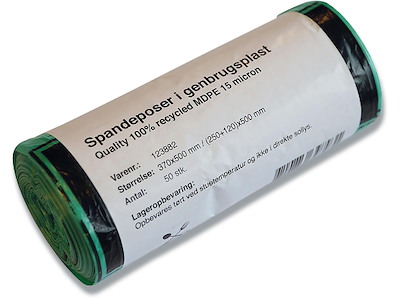 Affaldspose, 15 liter, 15 micron, Grøn, 1 rulle, 40 poser pr rulle, MultiLine Catersource