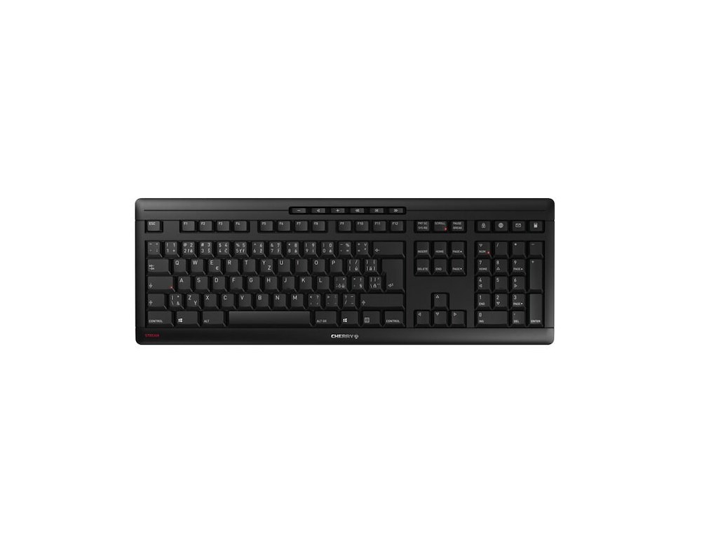 CHERRY Stream Wireless tastatur Universel RF trådløs + USB QWERTZ Tjekkisk Sort