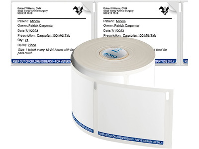 Labeletiketter, Recepter, 70x54 mm, 6 ruller af 400 etiketter, Dymo LabelWriter