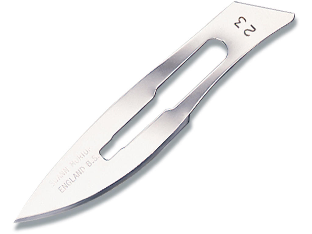 Skalpel-blade, Nr. 23, Til skalpel nr 4, 100 stk, Swann-Morton 