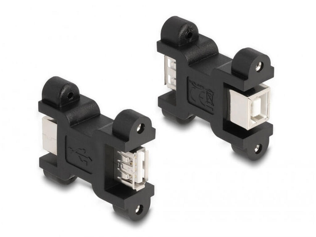DeLOCK 66076 kabel kønsskifter USB A USB B Sort