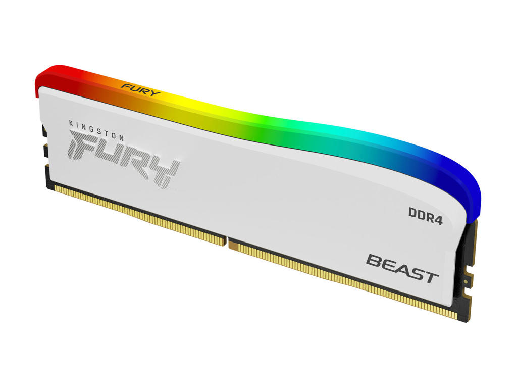 Kingston Technology FURY Beast 16 GB 3600MT/s DDR4 CL18 DIMM , hvid RGB SE