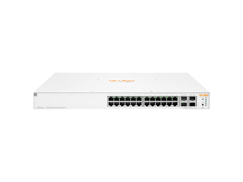HPE Aruba Networking Aruba Instant On 1930 24G Class4 PoE 4SFP/SFP+ 370W Administreret L2+ Gigabit Ethernet (10/100/1000) Strøm over Ethernet (PoE) 1U Hvid