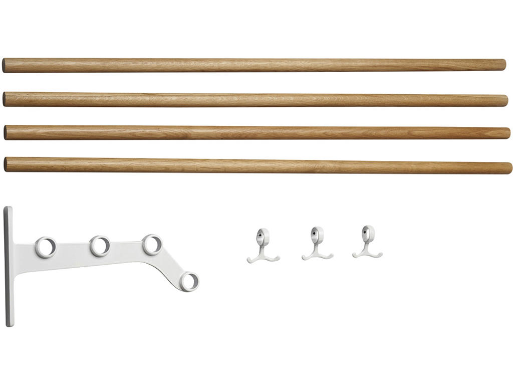 Hattehylde tillægsdel, Nostalgi, Modelnr 291, L=1000 mm eg/hvid, Essem Design DK