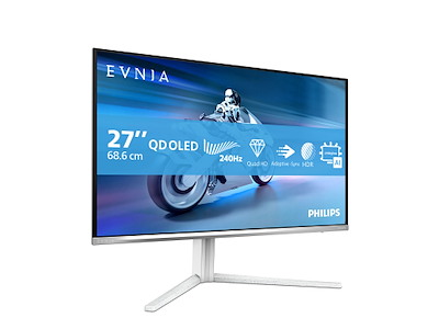 Philips Evnia 6000 27M2N6501L/00 computerskærm 67,3 cm (26.5") 2560 x 1440 pixel Quad HD QD-OLED Hvid