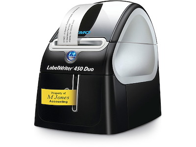 Labelprinter, Skrivebord, Labeletiketter og 6-24 mm D1 tape, Dymo LabelWriter 450 Duo