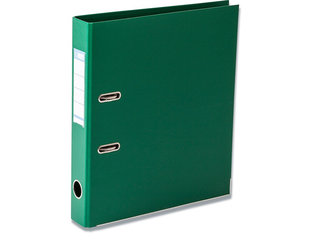 Brevordner, A4, 5 cm, Grøn, Q-Line  Smal