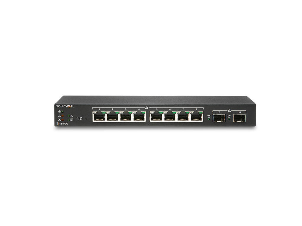SonicWall SWS12-8 Administreret L2 Gigabit Ethernet (10/100/1000) Sort