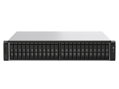QNAP TS-h2490FU NAS Stativ (2U) EPYC 7232P 32 GB DDR4 0 TB QuTS hero Sort, Grå