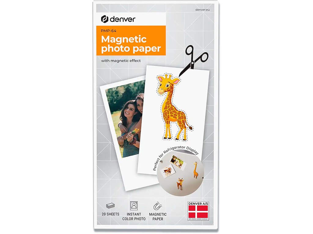 Fotopapir, Magnetisk, 20 ark, Denver PMP-64