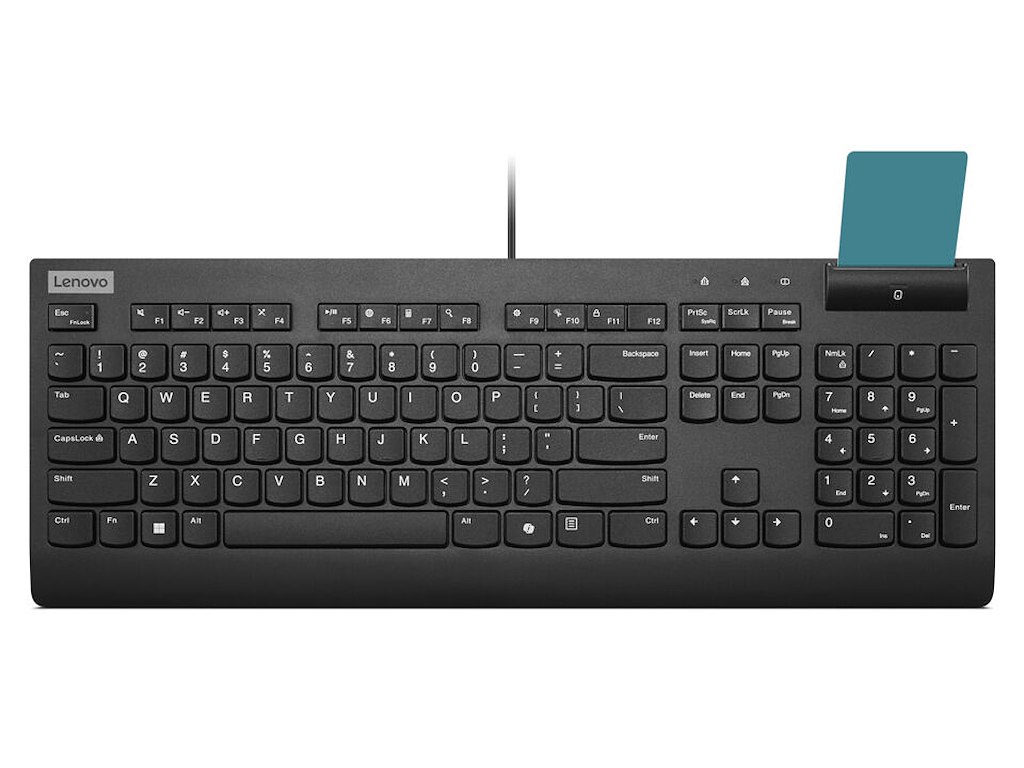 Lenovo Smartcard Wired keyboard II tastatur Kontor USB Tysk Sort