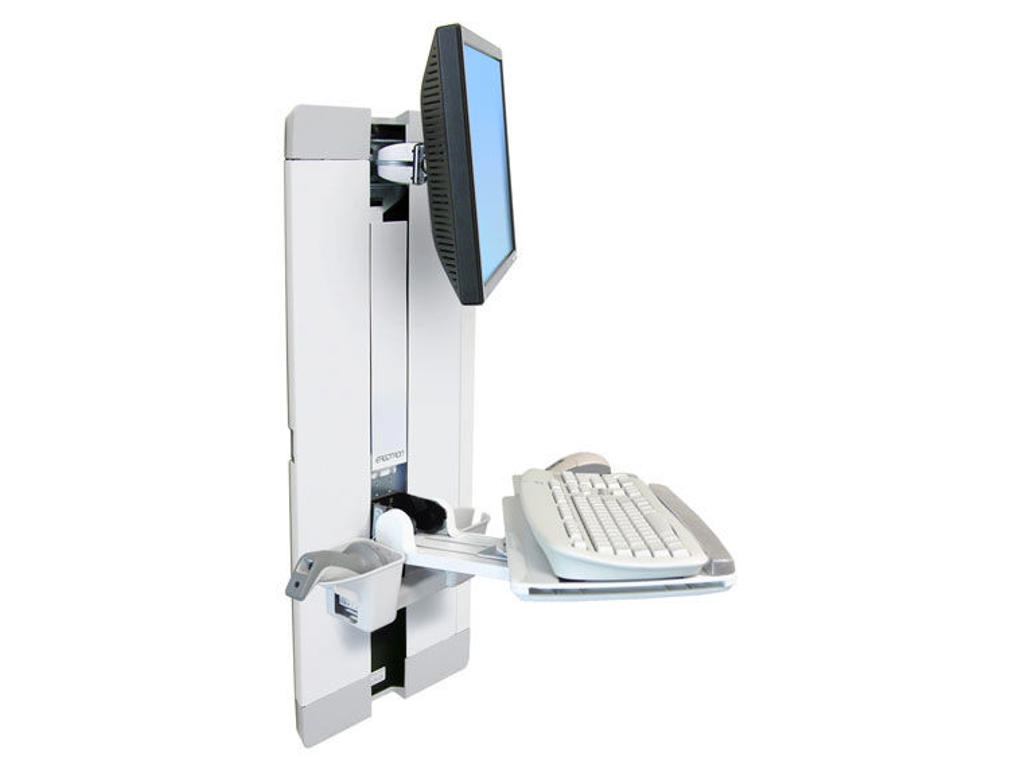 Ergotron StyleView Vertical Lift, Patient Room 61 cm (24") Væg Hvid