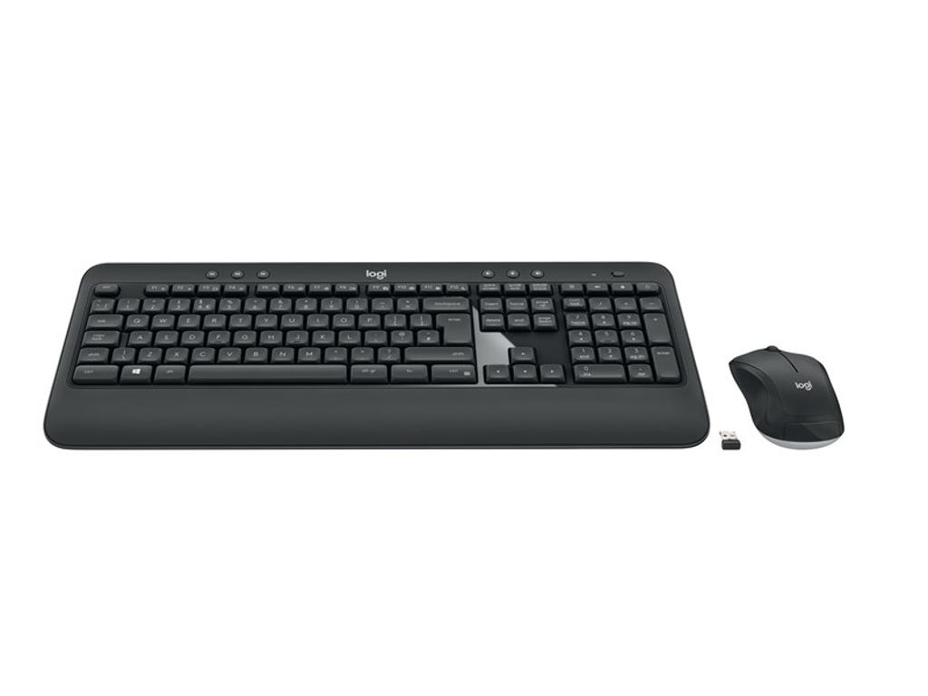 Logitech tastatur og mus Universel USB QWERTY Nordisk Sort-Hvid