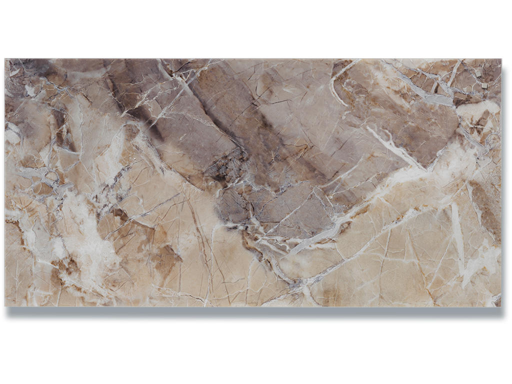 Stænkplade, Magnetisk, 100x50 cm, Beige marmor, Naga Splashback